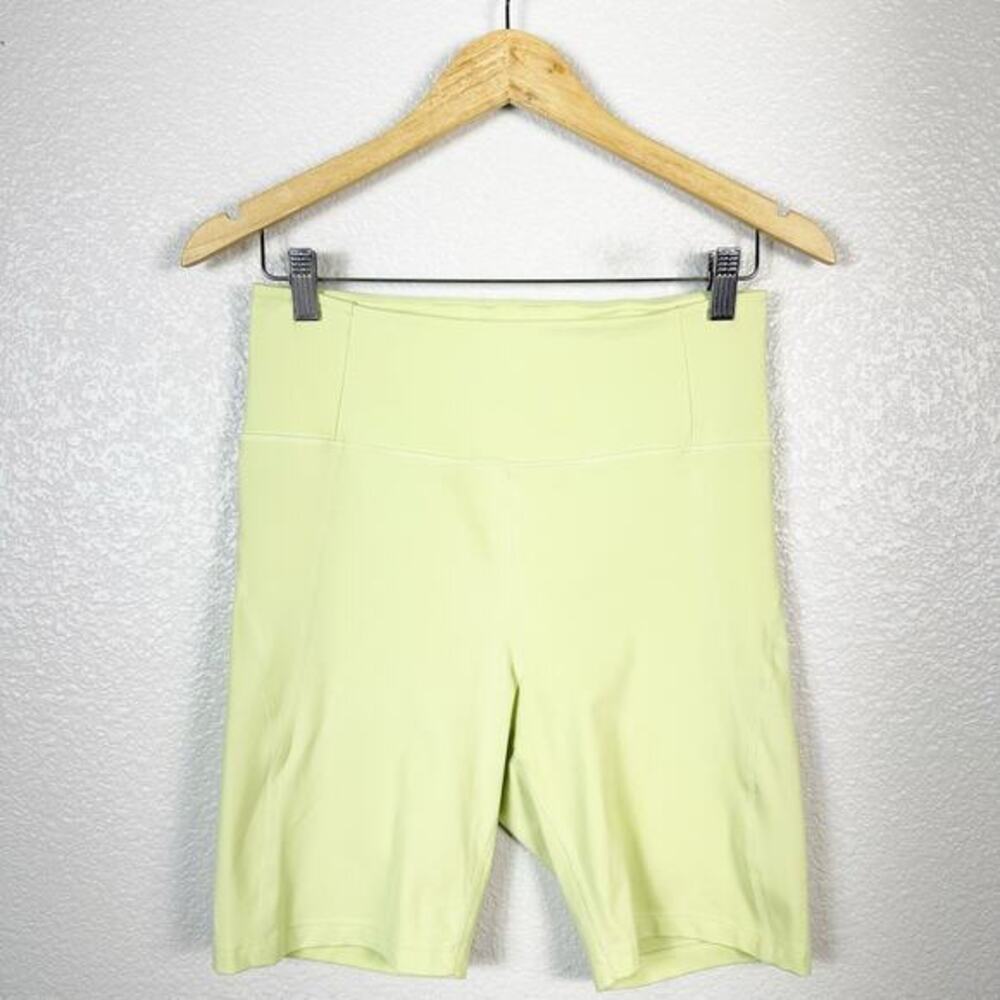 Girlfriend Collective Sustainable Active High Rise 8” Bike Shorts Lime Large